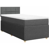  Krevet s oprugama i madracem tamnosivi 100 x 200 cm od tkanine | shoptok.hr