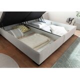 MID.YOU POSTELJA Z VZMETNICO 180 cm x 200 cm , tekstil, leseni material bež | Shoptok.si