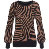 Lascana Pulover smeđa / crna | shoptok.hr