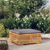 Maison Chic Vrtni stolček - Vrtni stoli za noge s temno sivo blazino trdna tikovina JS926, (21878026) | Shoptok.si