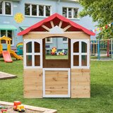 Kinder Home Dečija drvena kućica za igru na otvorenom - za dvorište i baštu, 115×102×129 cm | Eponuda.com