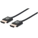 Manhattan HDMI priključni kabel HDMI A utikač, HDMI A utikač 3.00 m crna 394376 HDMI kabel | shoptok.hr