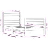  Posteljni okvir iz trdne borovine 100x200 cm, (20647455) | Shoptok.si