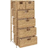 Ormarić za pohranu sa 6 košara od vodenog zumbula 47 x 37 x 100 cm | shoptok.hr