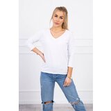 Kesi White blouse with V-neck Cijene