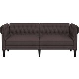  Dvosjed Chesterfield tamnosmeđi od tkanine | shoptok.hr