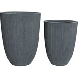 Kaemingk Plastična vaza Lennox/ set 2/1/ siva | ePonuda.com