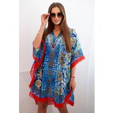 Kesi Włoski Women's beach poncho with V-neckline denim | shoptok.hr