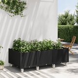  Vrtna sadilica s kotačima crna 150 x 80 x 54 cm PP | shoptok.hr