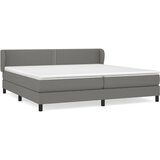 vidaXL Box spring postelja z vzmetnico temno siva 200x200 cm blago, (20725268) Cene