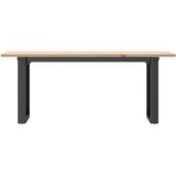  Stolić za kavu O-oblika 110x40x45cm borovina i čelik | shoptok.hr