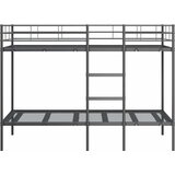 Krevet na kat bez madraca crni 100x190 cm čelik | Eponuda.com