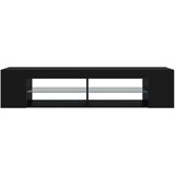 TV ormarić s LED svjetlima crni 135 x 39 x 30 cm | shoptok.hr