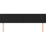  Uzglavlje s ušima crno 203x16x78/88 cm od umjetne kože | shoptok.hr