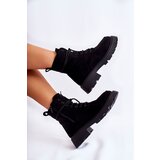 Boto Women's Suede Boots Tied Black Vanita | Shoptok.si