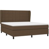  Box spring postelja z vzmetnico temno rjava 160x200 cm blago, (20899812) | Shoptok.si