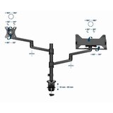 Oblivion gaming oprema MA-DA-04 Gembird Podesivi stoni drzac za monitor tilt, 17-32 max.8kg + nosac za laptop | Eponuda.com