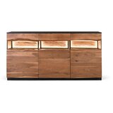 GINER Y COLOMER Komoda iz naravnega in črnega akacijevega lesa, (22147761) | Shoptok.si