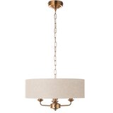  Endon 110723 - Luster na lancu HIGHCLERE 3xE14/40W/230V bež/mesing | Eponuda.com