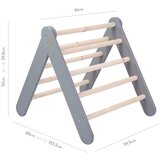 MeowBaby Trokut od sive borovine 60x60x60 cm Montessori - | shoptok.hr