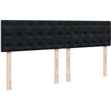 vidaXL Box spring postelja z vzmetnico črna 200x200 cm žamet | Shoptok.si