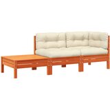  Vrtna sofa s jastucima i tabureom od masivne borovine | shoptok.hr