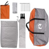Kamping šator s krovom Siva i narančasta 335 x 275 x 180 cm | shoptok.hr