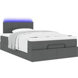  Otomanski krevet s madracem i LED tamnosivi 120x190 cm tkanine | Eponuda.com