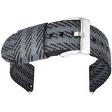 INF Eleganten 24/22/20/18mm najlonski pašček za uro s črno zaponko Silver 24 mm, (22131711) | Shoptok.si
