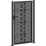 vidaXL Vrtna vrata Crna 105 x 175 cm Čelik s praškastim premazom | shoptok.hr