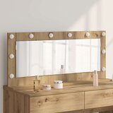 vidaXL Ogledalo za ličenje Umetniški hrast Les 100 x 45 x 18 cm | Shoptok.si