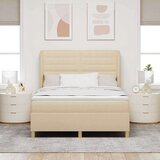  Box Spring postelja z vzmetnico Krem 160x200 cm Tkanina, (22051730) | Shoptok.si