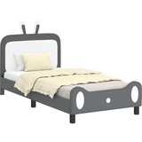  Otroški posteljni okvir z vznožjem Svetlo siva 90 x 190 cm PU, (5000104563) | Shoptok.si