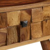  Klubska mizica iz trdnega palisandra medeni finiš 110x50x37 cm | Shoptok.si