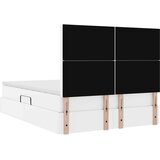  Krevet S LED lampica s uzglavljem Čista bijela 140 x 190 cm PVC | shoptok.hr