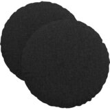 Jastučići za sjedenje 2 pcs Crna Ø40 x 13 cm tkanina | shoptok.hr