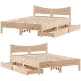  Okvir kreveta s ladicama 120x190 cm od borovine | shoptok.hr