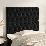  Uzglavlje Crno 90x7x118/128 cm Baršunasto | shoptok.hr