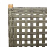  7-dijelni vrtni blagovaonski set sivi poliratana i masivno drvo | shoptok.hr