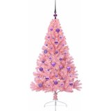  Umjetno predsvijetljeno božićno drvce Ružičasta 150 cm PVC | shoptok.hr