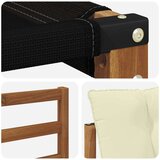  Set vanjskih sofa Čvrsto drvo akacije i Textilene Prirodna | shoptok.hr
