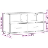 vidaXL TV ormarić sivi Sonoma 80x31x39,5 cm Konstruirano drvo i metal | shoptok.hr