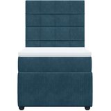 Box spring krevet s madracem plavi 90x200 cm baršunasti | shoptok.hr