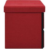  Sklopiva klupa za pohranu boja vina 76x38x38 cm umjetno platno | shoptok.hr
