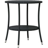 vidaXL 3-dijelni bistro set s jastucima crni od poliratana | shoptok.hr