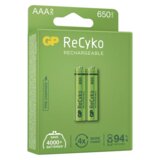 Gp ReCyko NiMH baterije za ponovno polnjenje, HR03 (AAA) 650mAh, 2 kos, (B2116) | Shoptok.si
