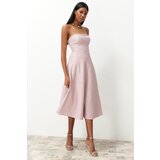 Trendyol Powder A-Cut Woven Elegant Evening Dress | Shoptok.si
