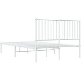 Metalni okvir za krevet s uzglavljem bijeli 120x200 cm | shoptok.hr