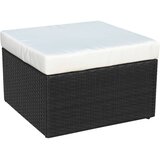  Vrtna Stolica s Tabureom Poli Ratan Crna | shoptok.hr