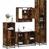 Maison Chic Kopalniška garnitura - Kopalniški sestavi 4-delna dimljeni hrast inženirski les, (21787456) | Shoptok.si